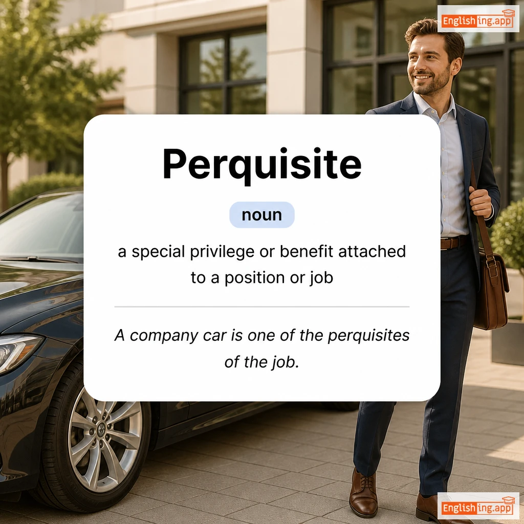 Perquisite definition card — visual illustration of the meaning