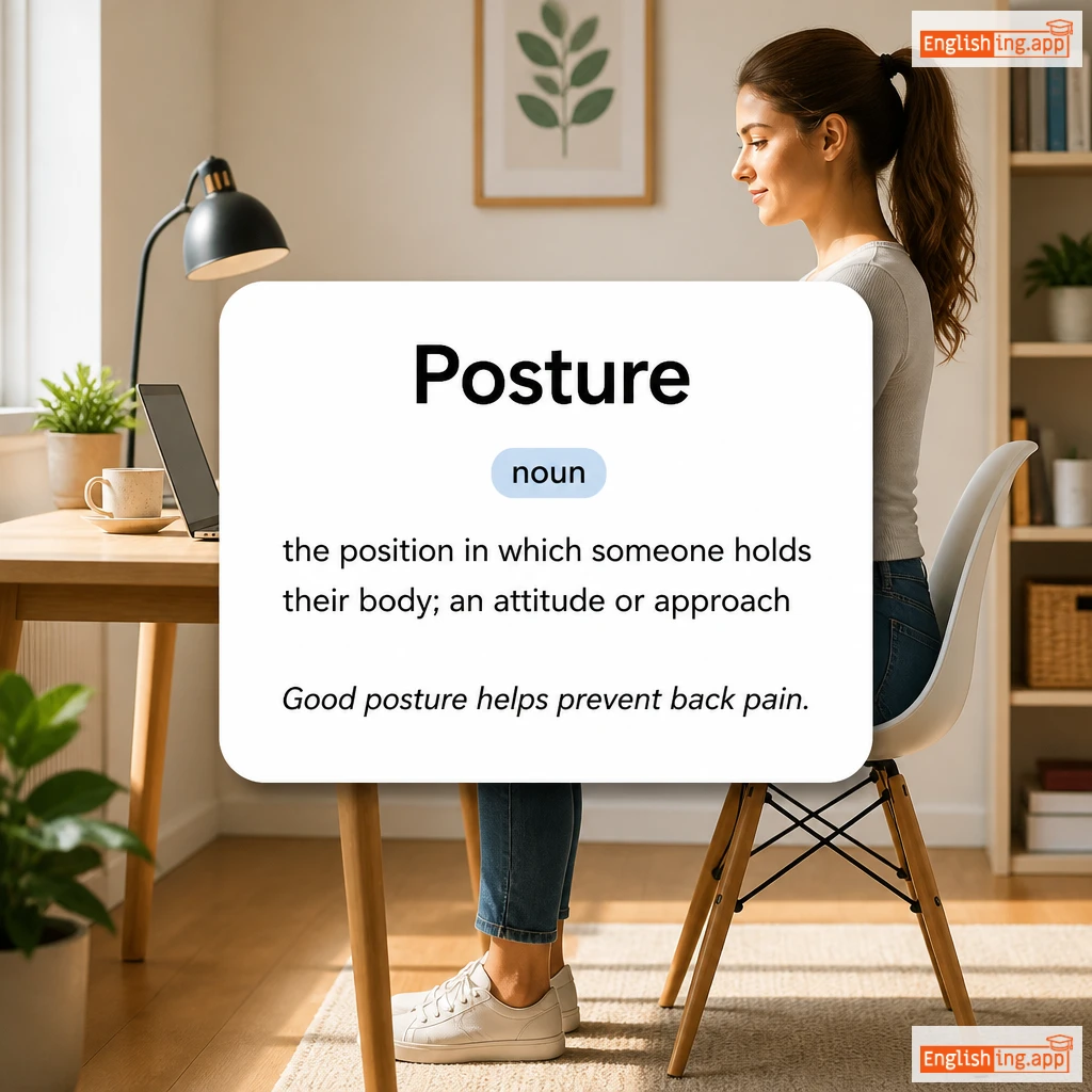 Posture definition card — visual illustration of the meaning