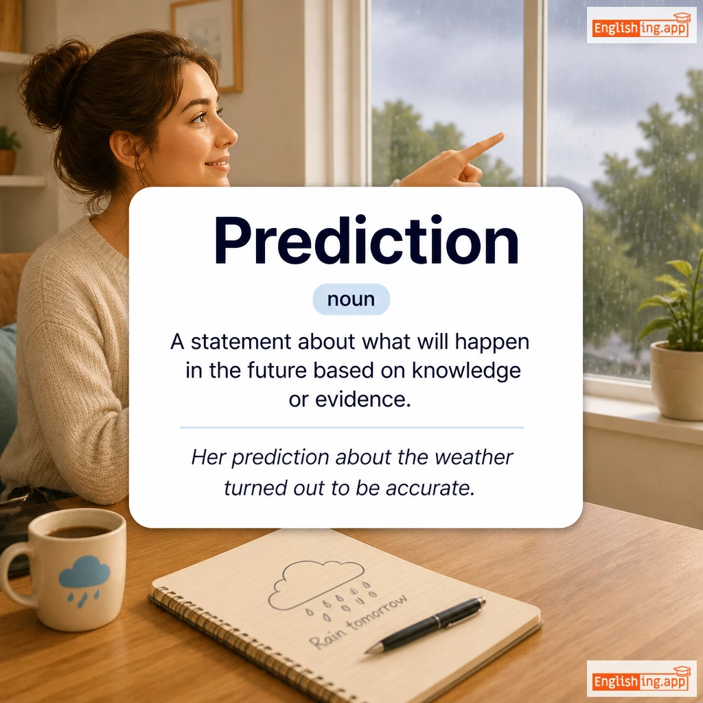 Prediction definition card — visual illustration of the meaning