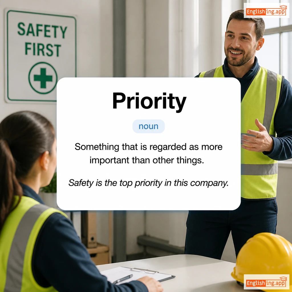 Priority definition card — visual illustration of the meaning