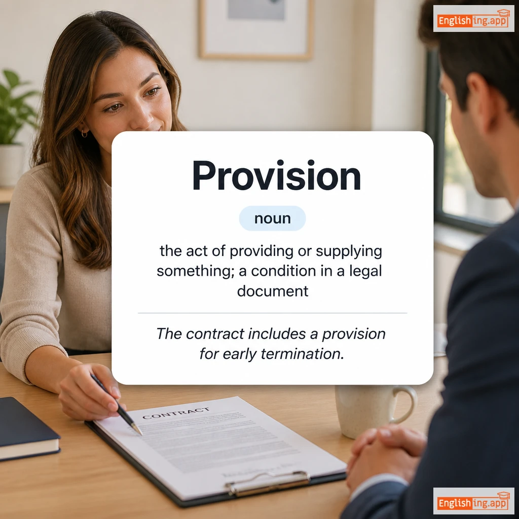 Provision definition card — visual illustration of the meaning