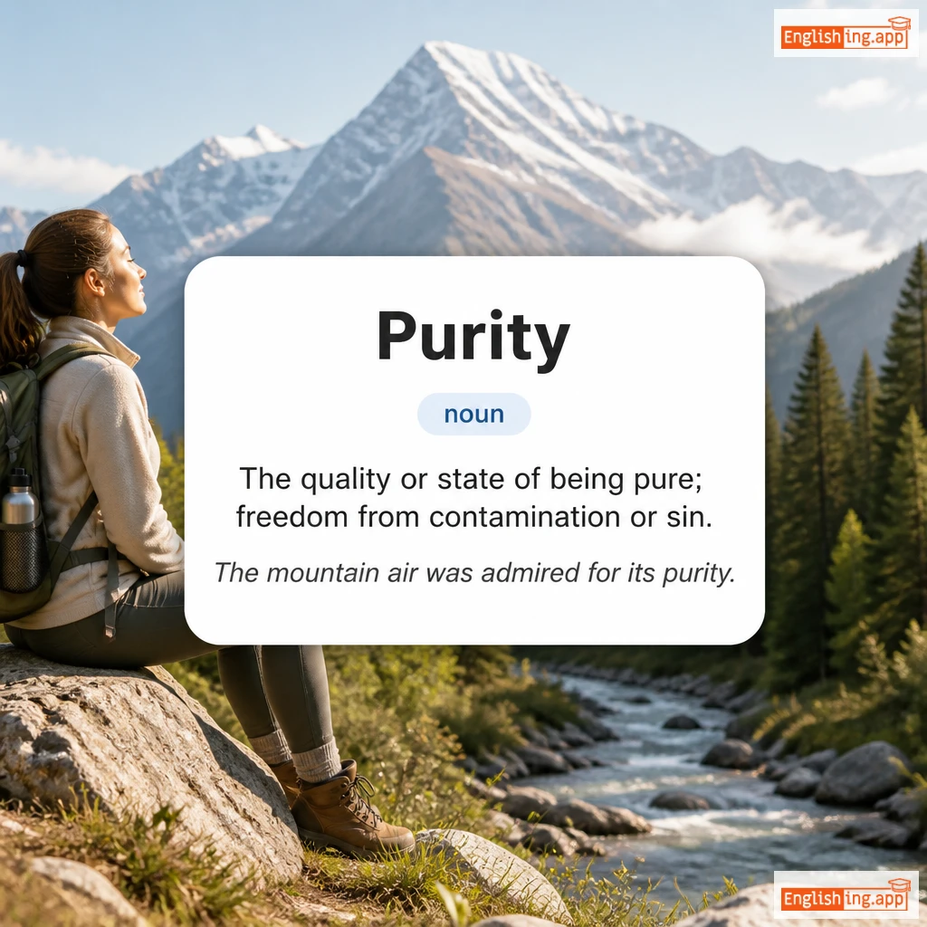 Purity definition card — visual illustration of the meaning