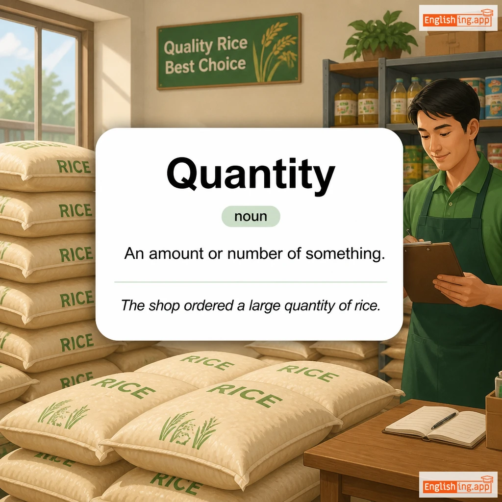 Quantity definition card — visual illustration of the meaning