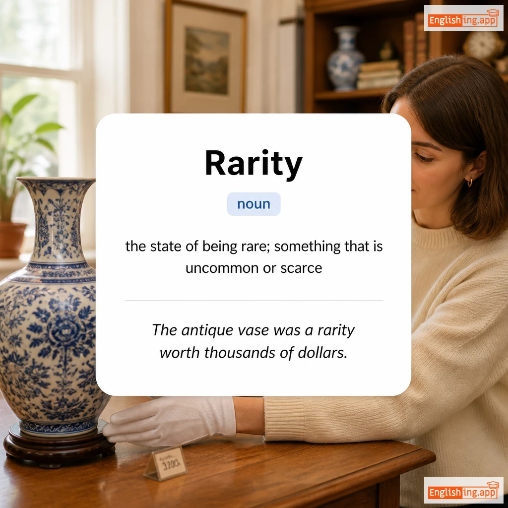Rarity definition card — visual illustration of the meaning