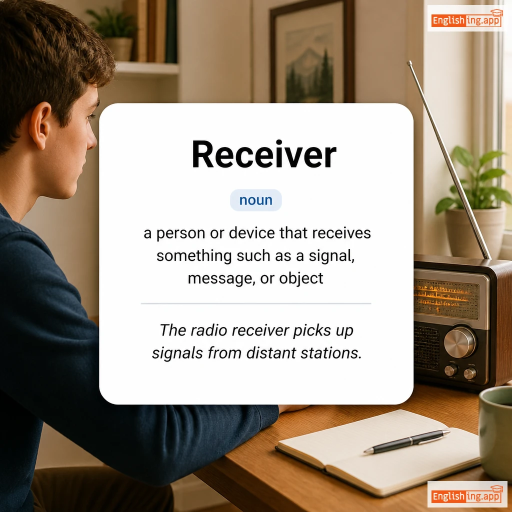 Receiver definition card — visual illustration of the meaning