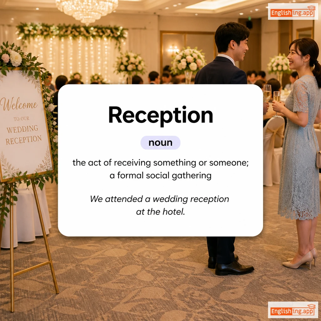 Reception definition card — visual illustration of the meaning