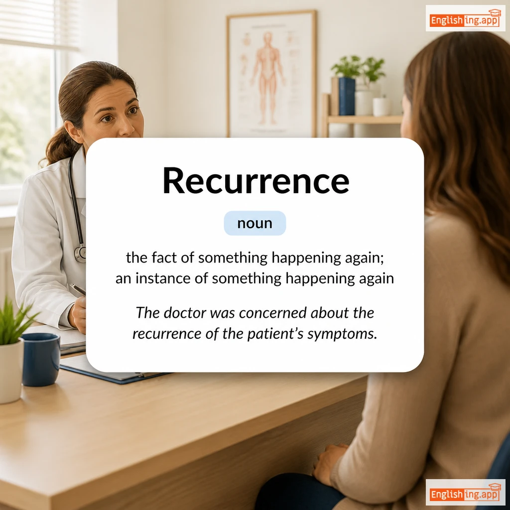 Recurrence definition card — visual illustration of the meaning