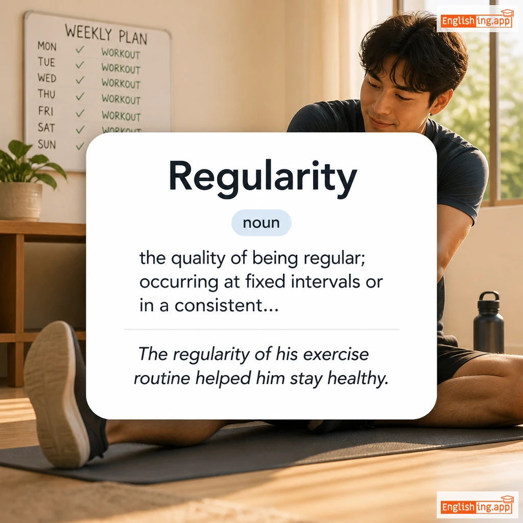 Regularity definition card — visual illustration of the meaning