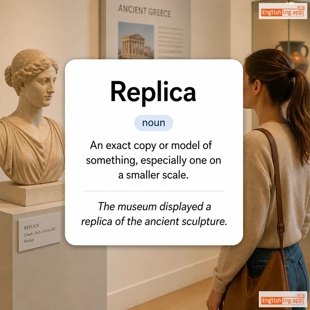 Replica definition card — visual illustration of the meaning
