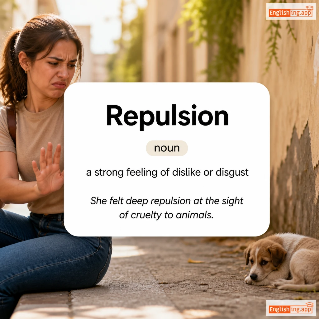 Repulsion definition card — visual illustration of the meaning