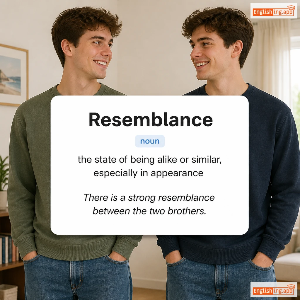 Resemblance definition card — visual illustration of the meaning