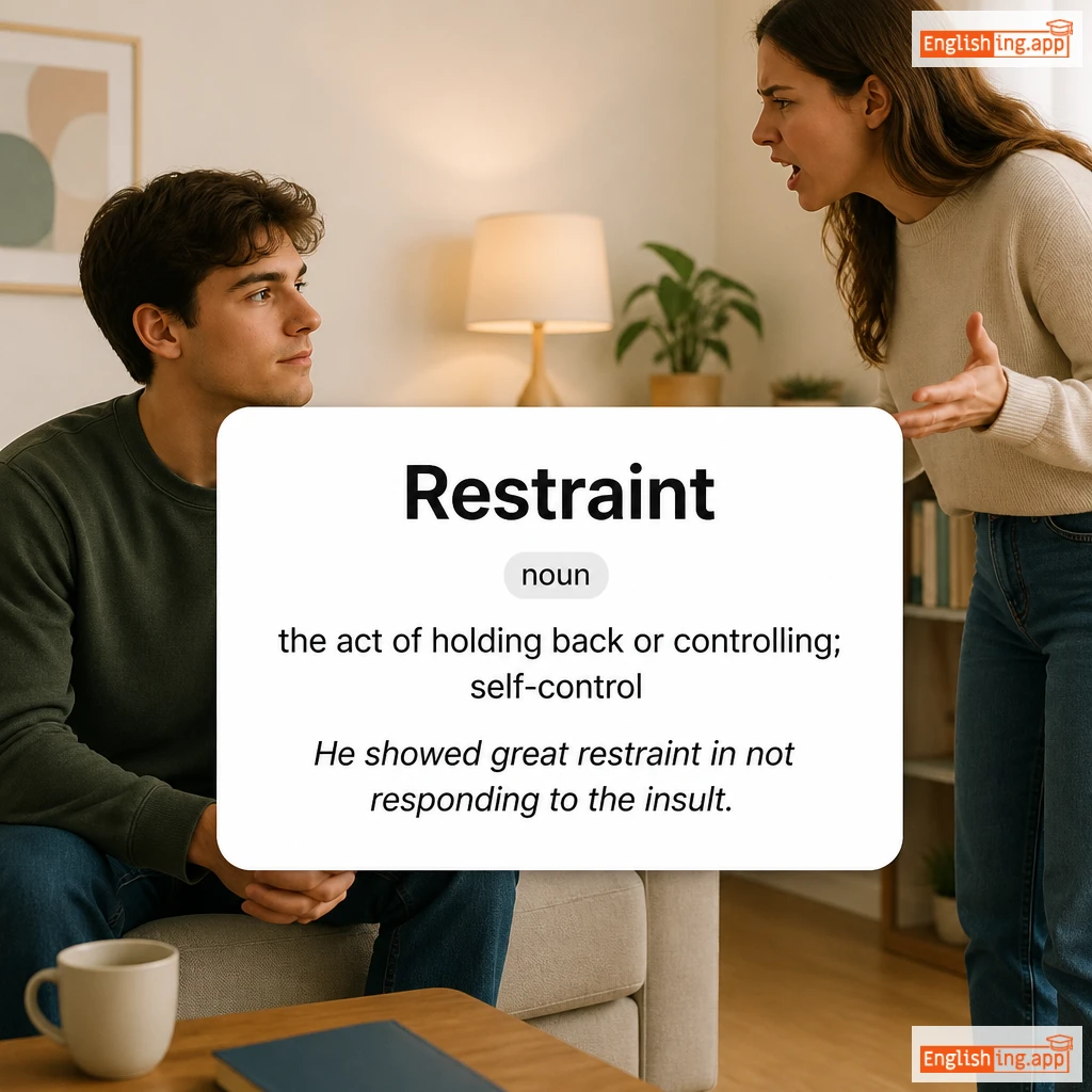 Restraint definition card — visual illustration of the meaning
