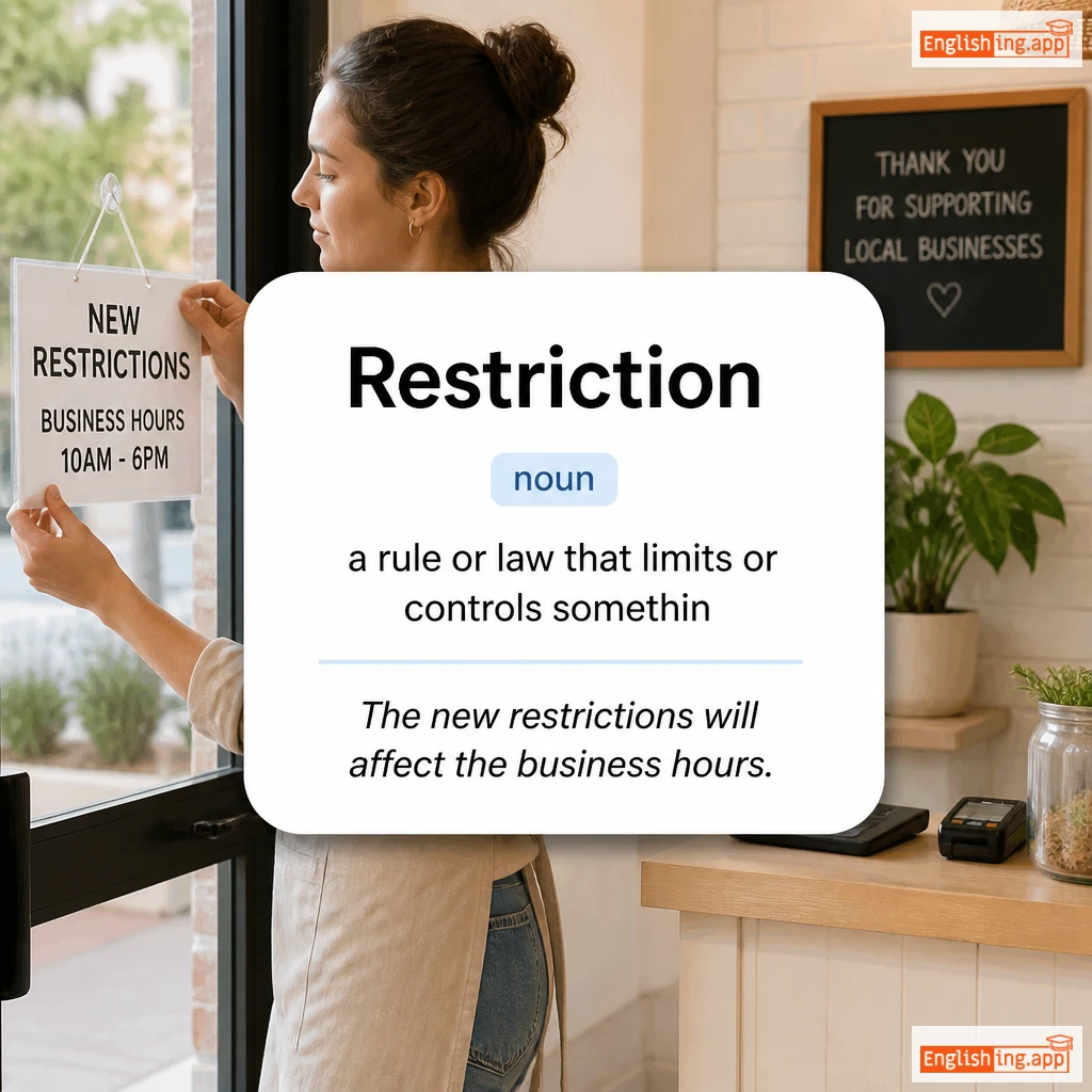 Restriction definition card — visual illustration of the meaning