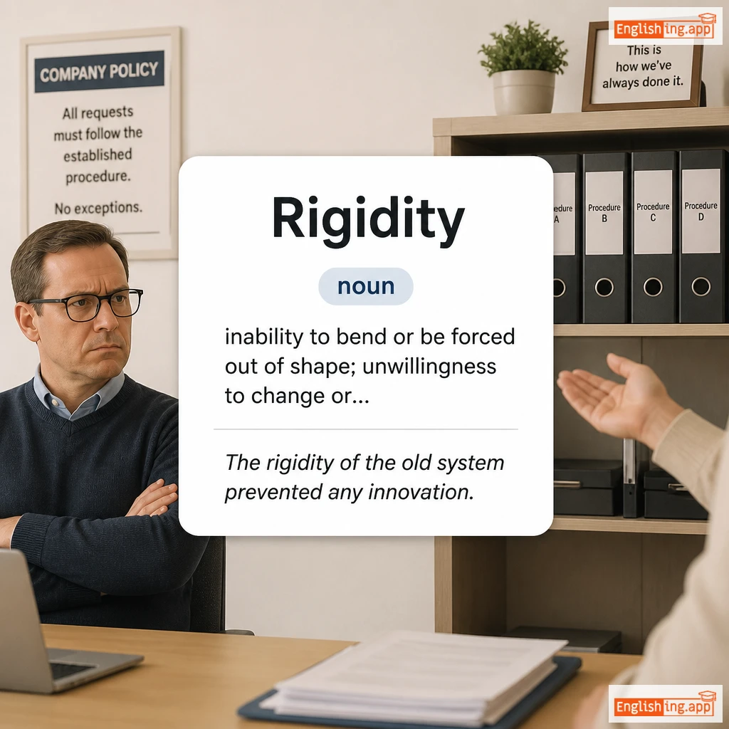 Rigidity definition card — visual illustration of the meaning