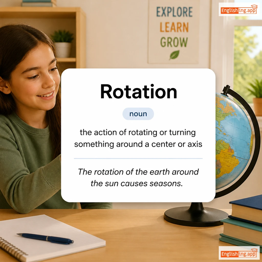 Rotation definition card — visual illustration of the meaning