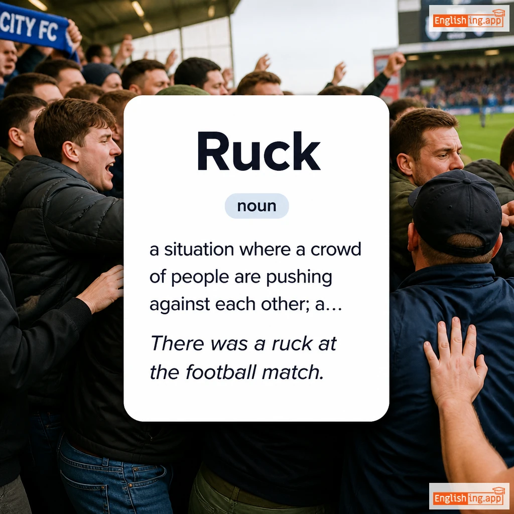 Ruck definition card — visual illustration of the meaning