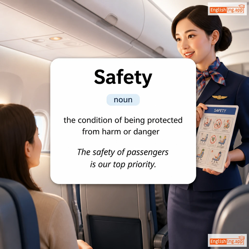 Safety definition card — visual illustration of the meaning