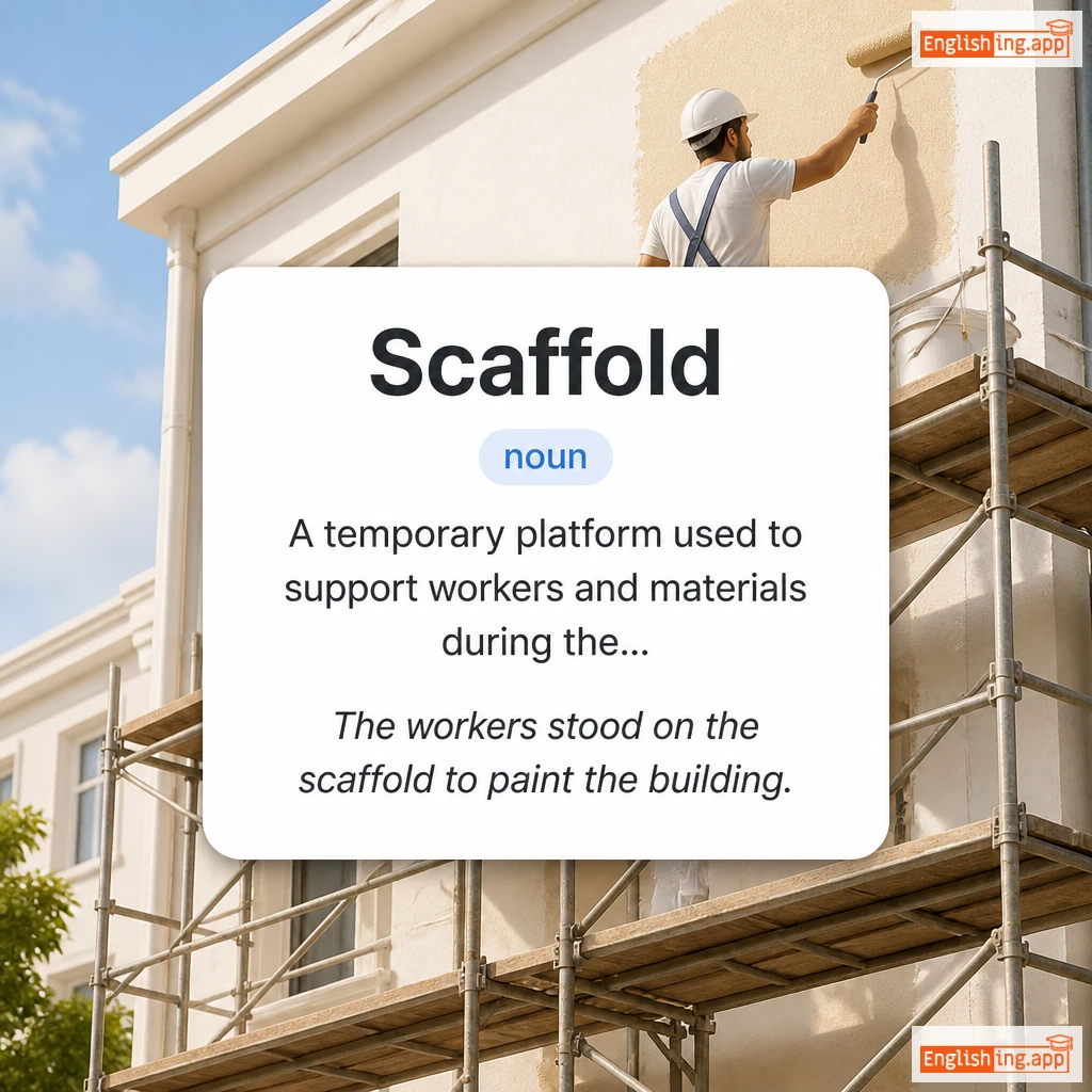 Scaffold definition card — visual illustration of the meaning