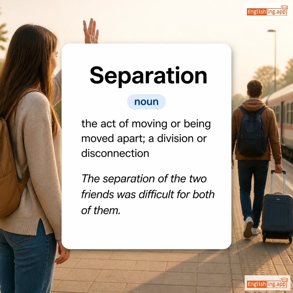 Separation definition card — visual illustration of the meaning