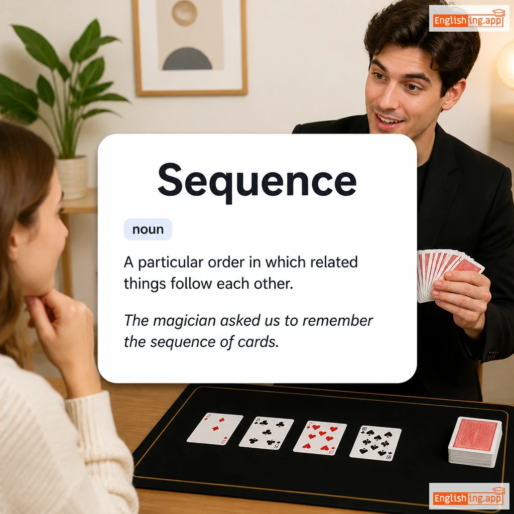 Sequence definition card — visual illustration of the meaning