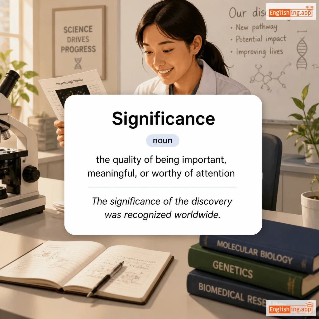 Significance definition card — visual illustration of the meaning