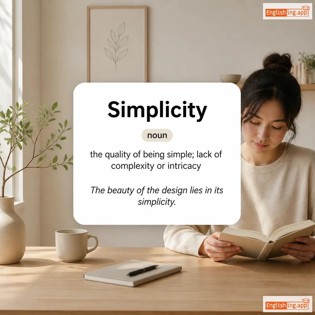 Simplicity definition card — visual illustration of the meaning