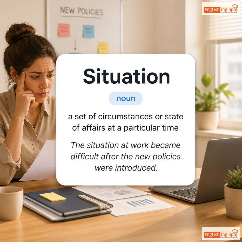 Situation definition card — visual illustration of the meaning