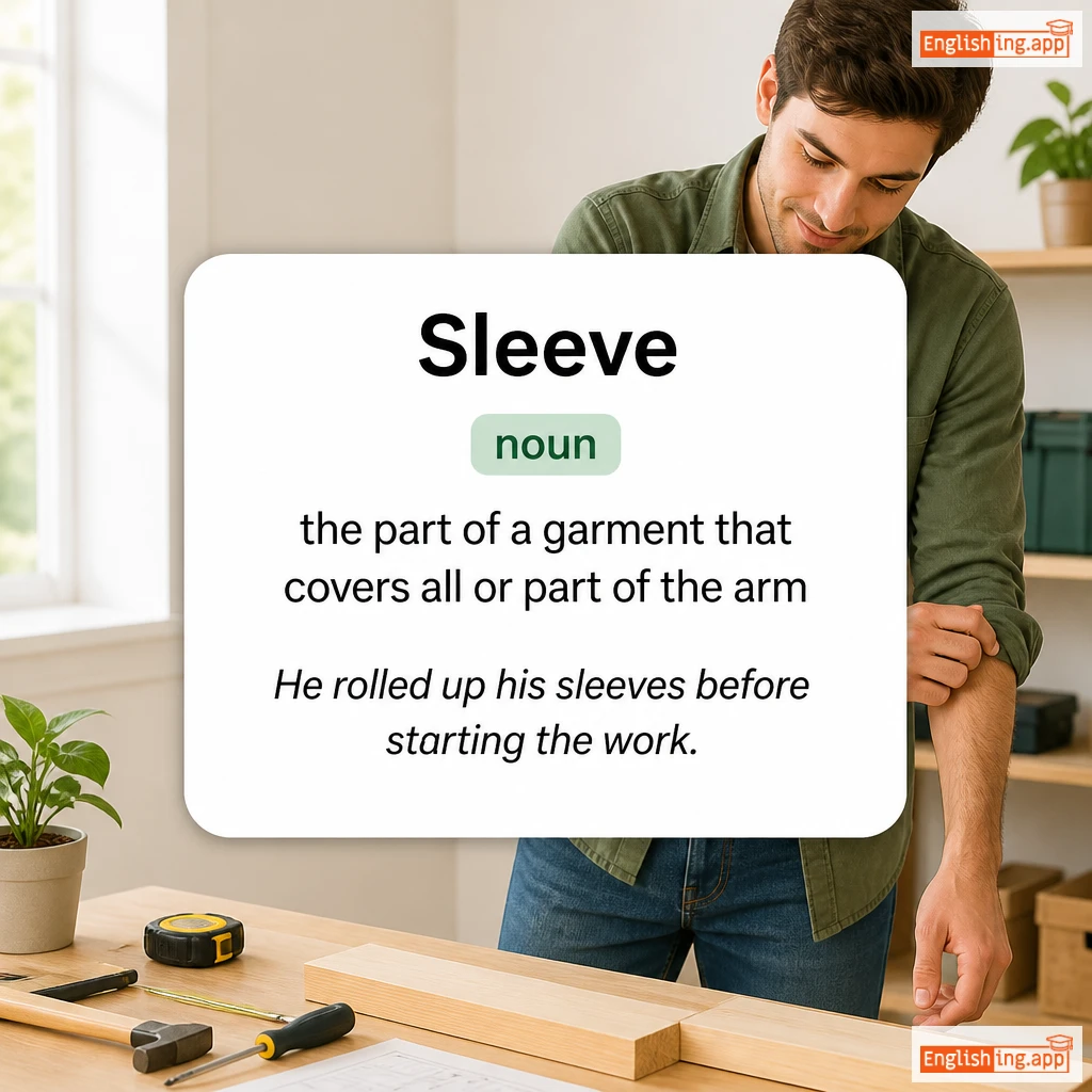 Sleeve definition card — visual illustration of the meaning