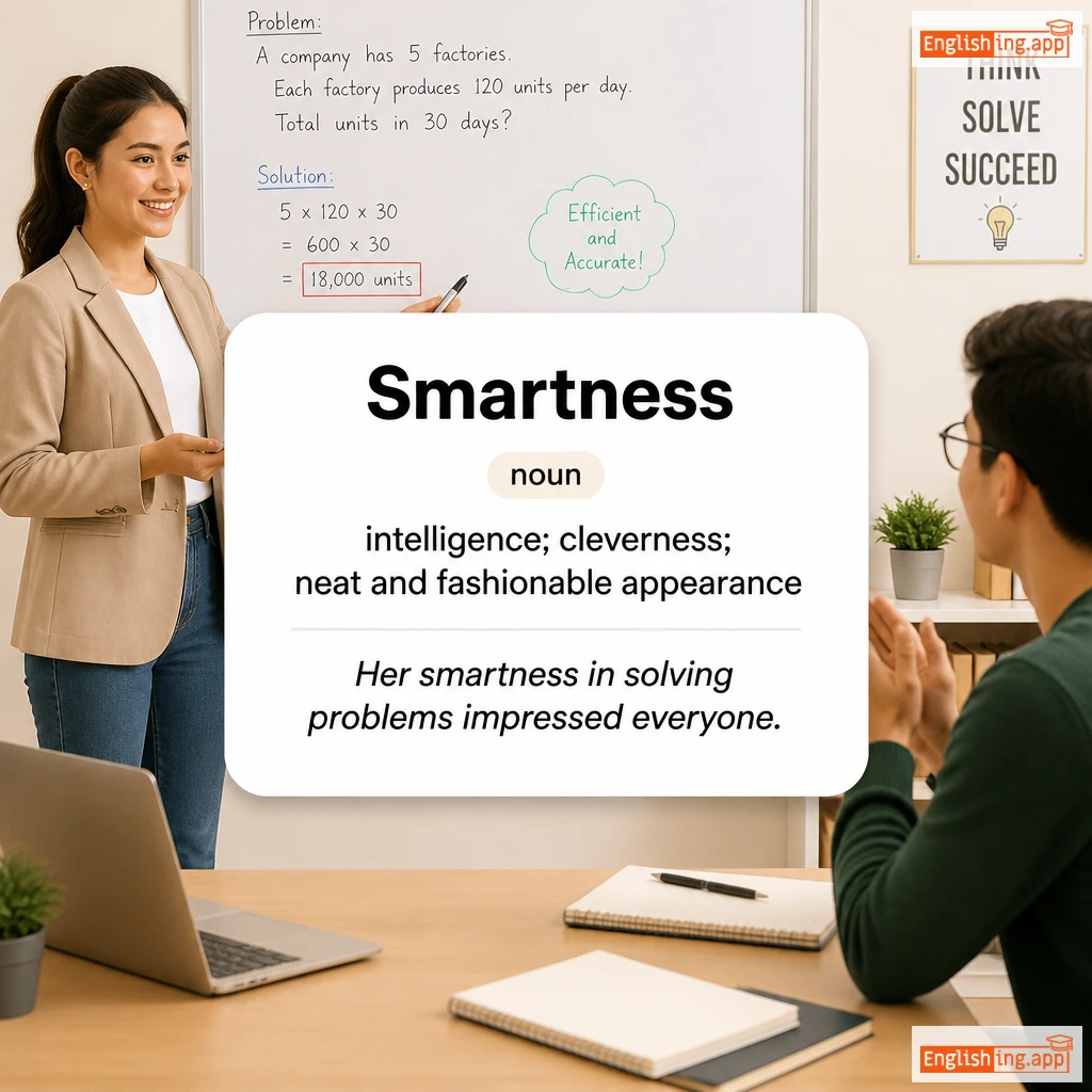 Smartness definition card — visual illustration of the meaning