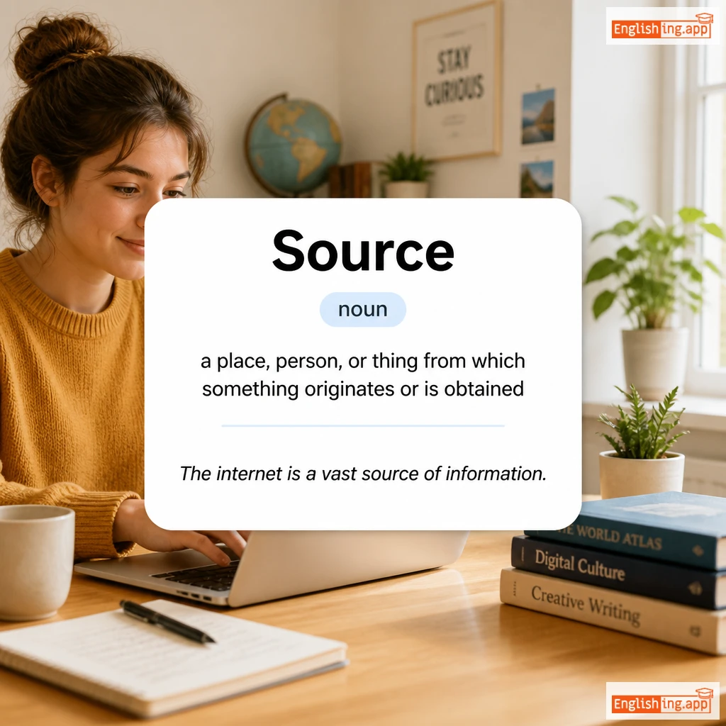 Source definition card — visual illustration of the meaning