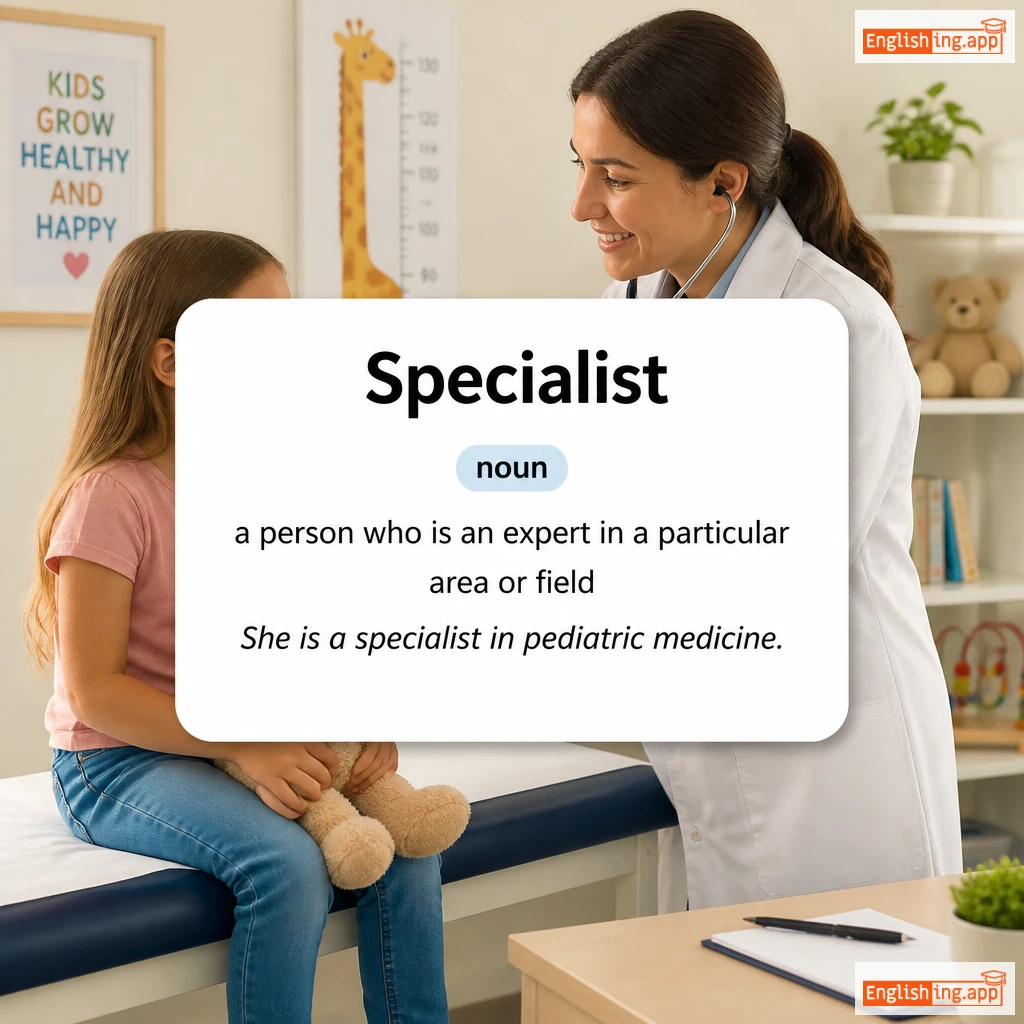 Specialist definition card — visual illustration of the meaning