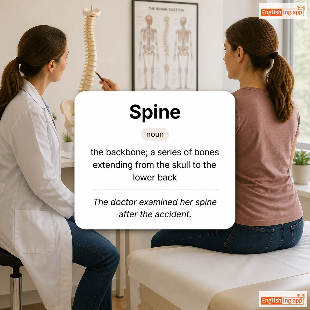 Spine definition card — visual illustration of the meaning