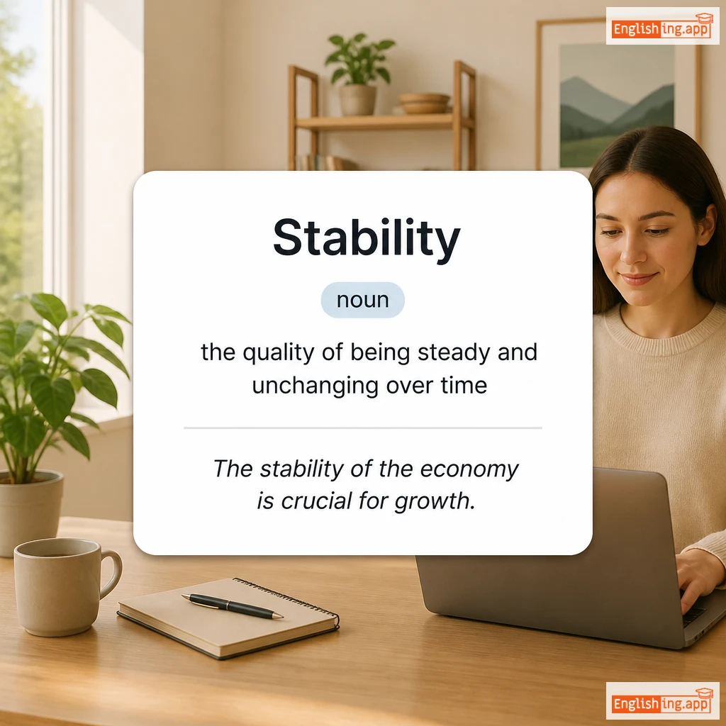 Stability definition card — visual illustration of the meaning