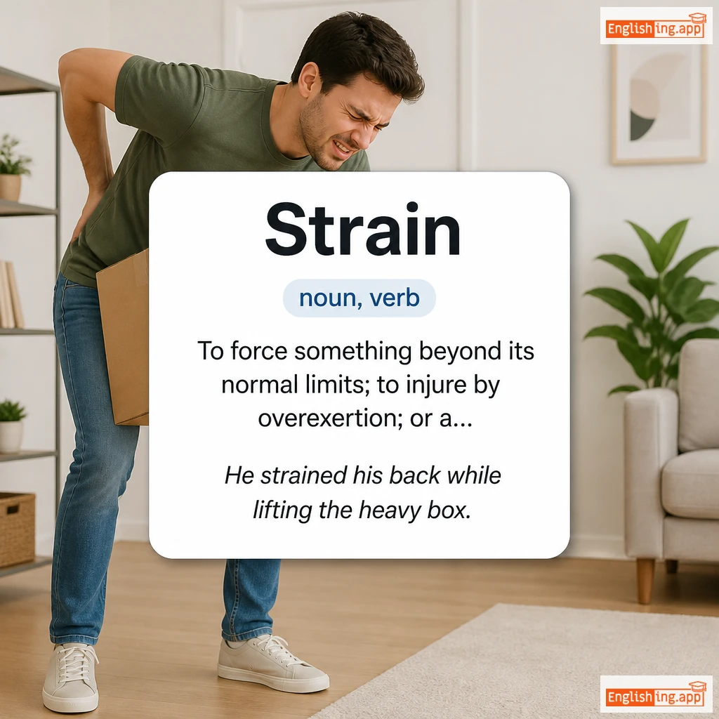Strain definition card — visual illustration of the meaning