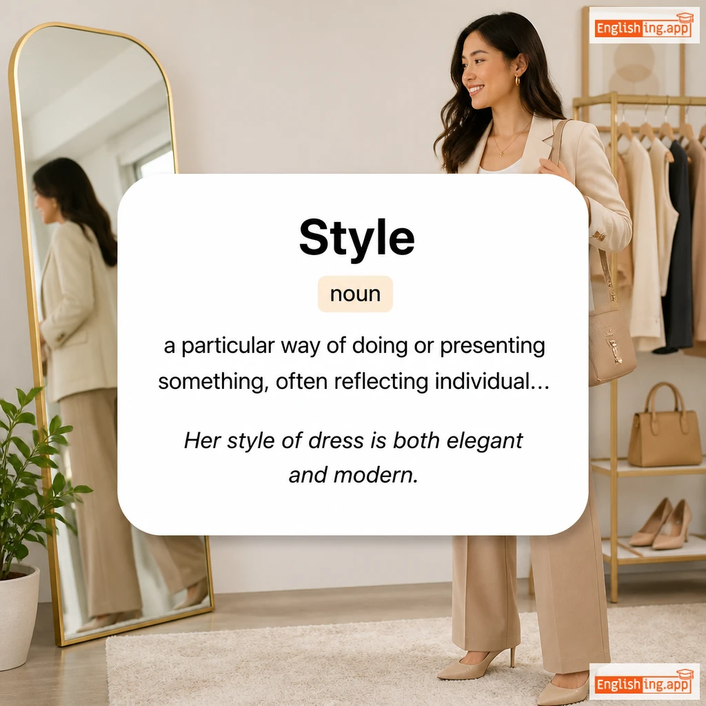 Style definition card — visual illustration of the meaning