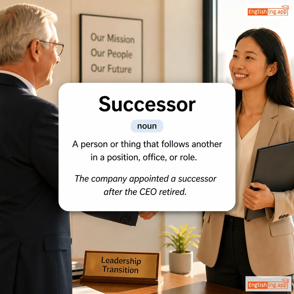Successor definition card — visual illustration of the meaning
