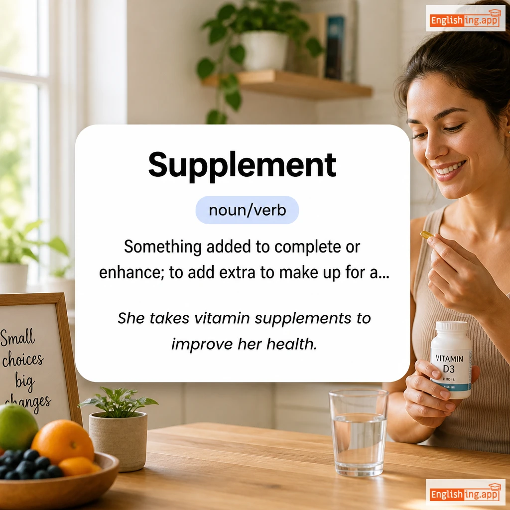 Supplement definition card — visual illustration of the meaning
