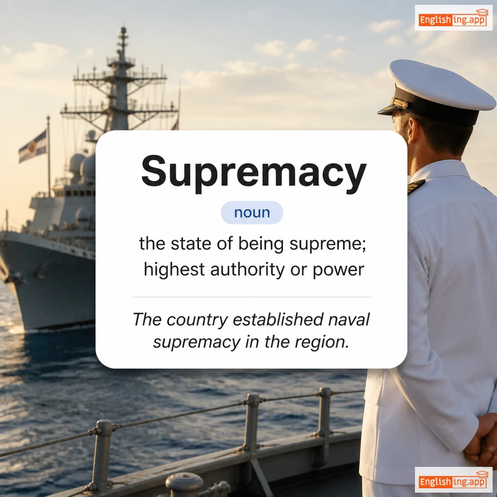 Supremacy definition card — visual illustration of the meaning