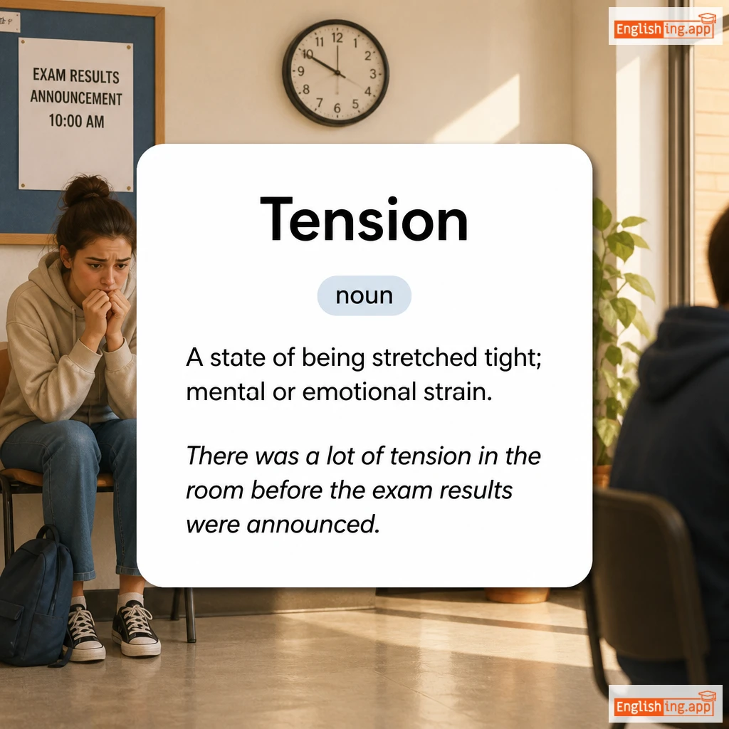 Tension definition card — visual illustration of the meaning