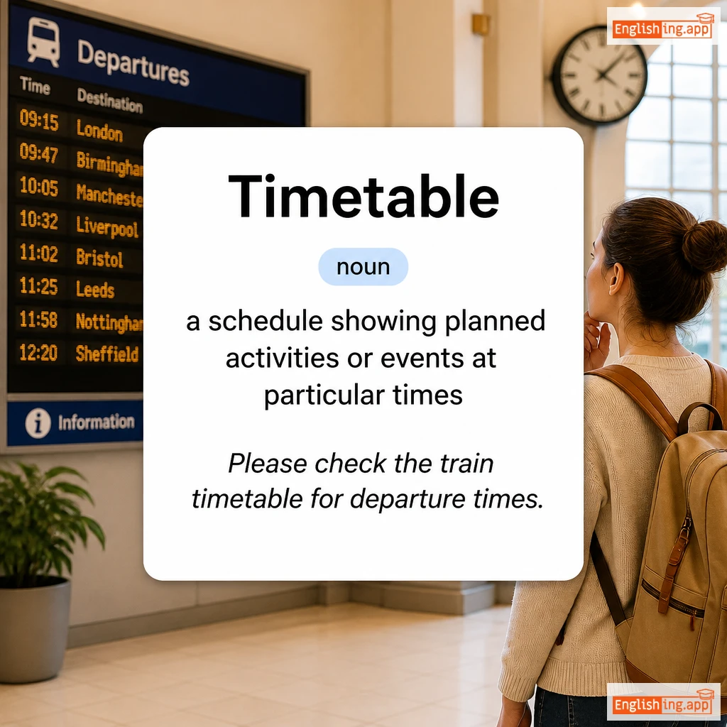 Timetable definition card — visual illustration of the meaning