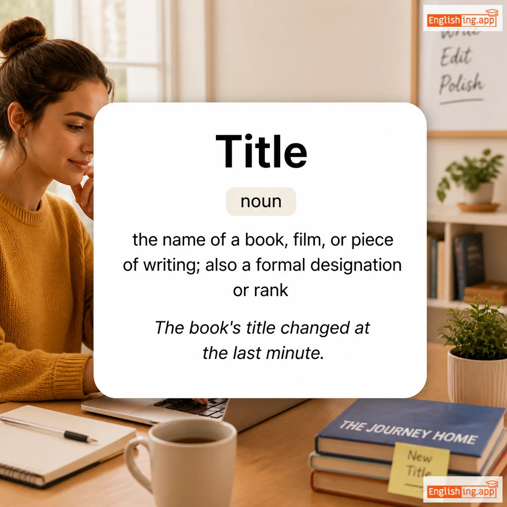 Title definition card — visual illustration of the meaning