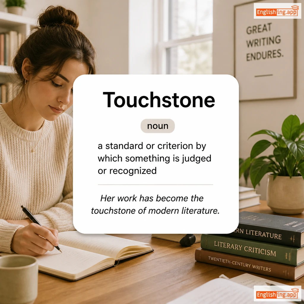 Touchstone definition card — visual illustration of the meaning