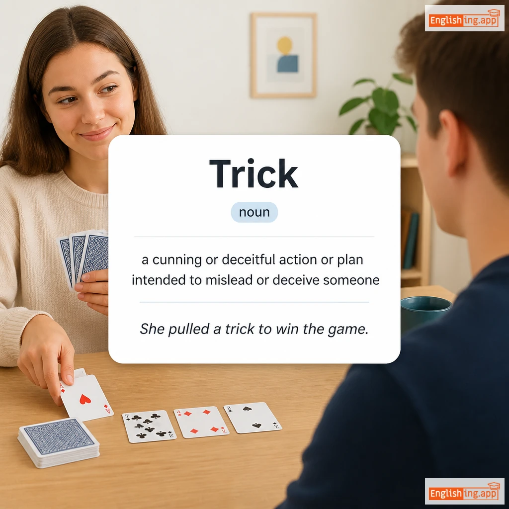 Trick definition card — visual illustration of the meaning