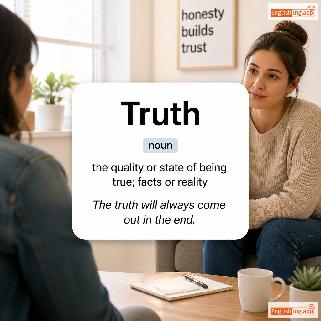 Truth definition card — visual illustration of the meaning
