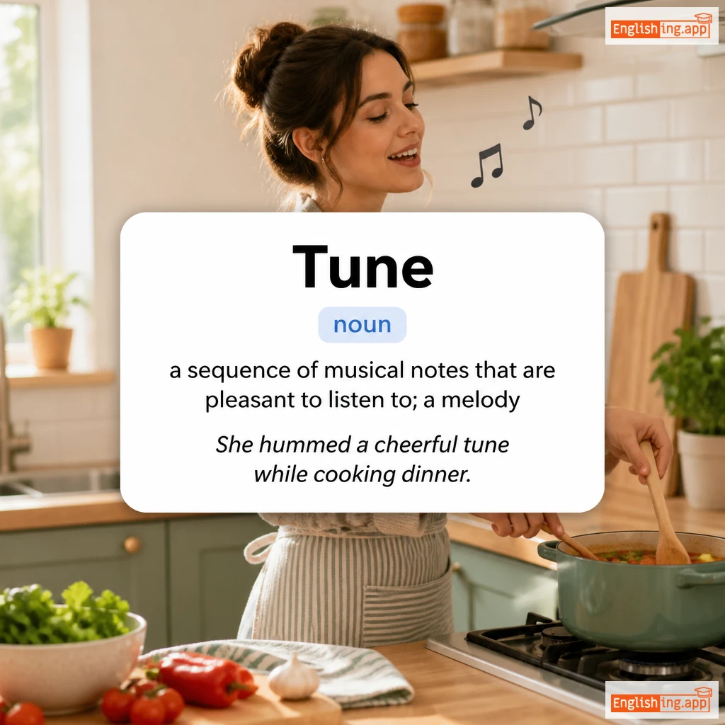 Tune definition card — visual illustration of the meaning