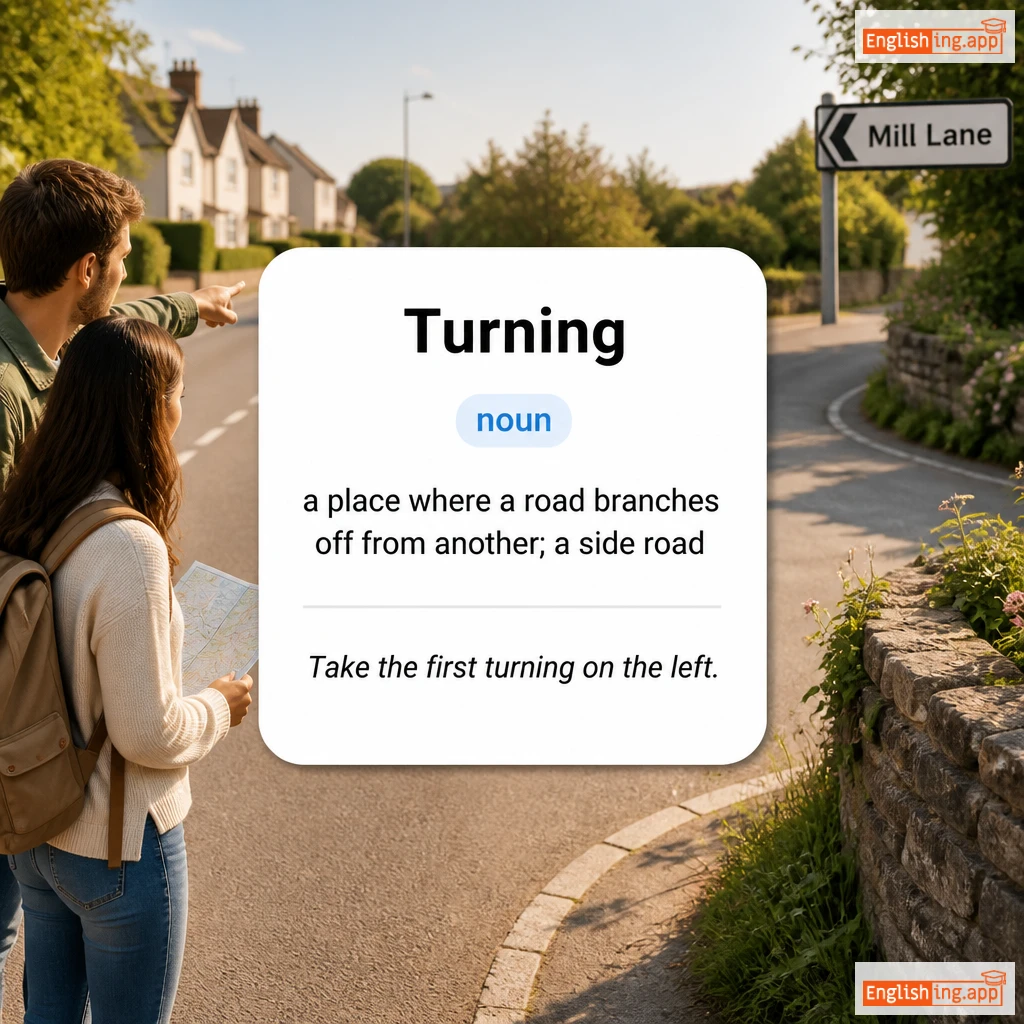 Turning definition card — visual illustration of the meaning
