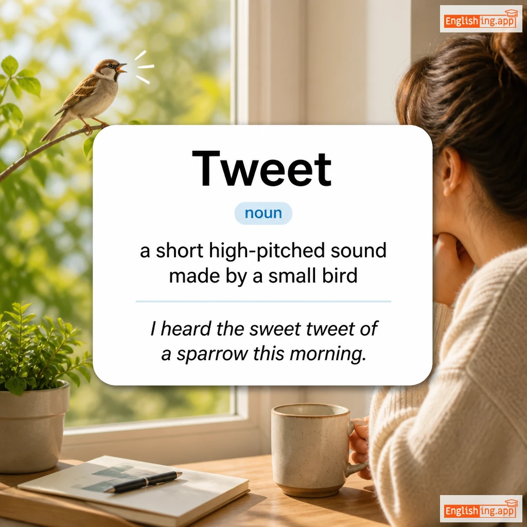 Tweet definition card — visual illustration of the meaning
