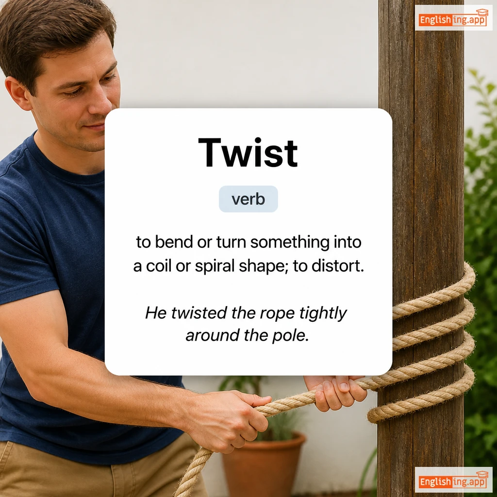 Twist definition card — visual illustration of the meaning