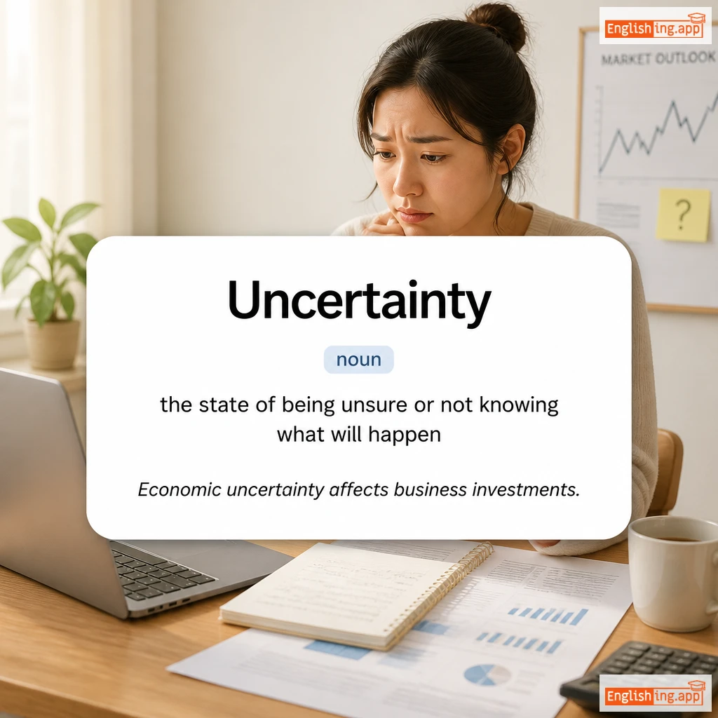 Uncertainty definition card — visual illustration of the meaning