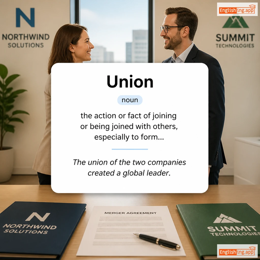 Union definition card — visual illustration of the meaning